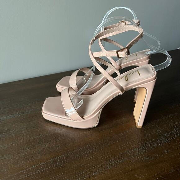 Lulus Woman’s Konoku Light Nude Platform Ankle Strap High Heel Sandals- Size 10 - Picture 5 of 10
